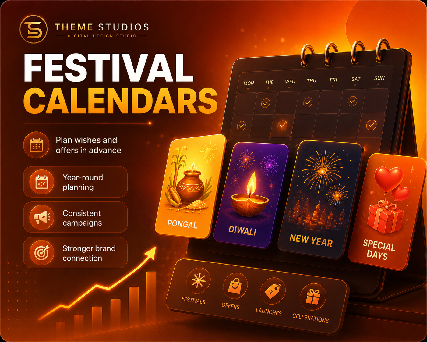 Seasonal creatives that keep your brand active during every important date